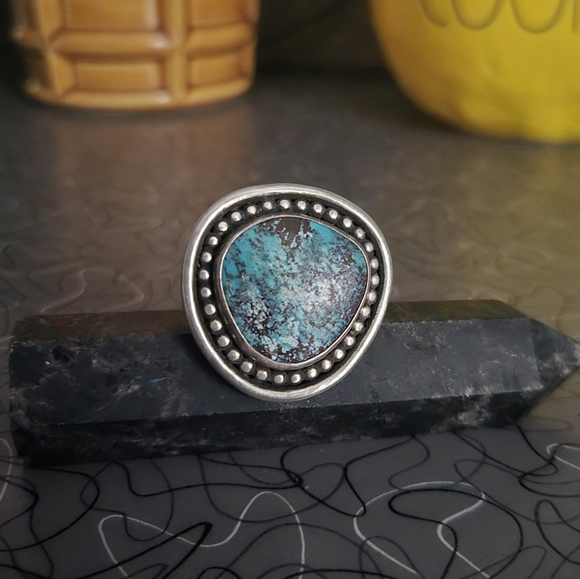 Numi Olive Jewelry - Chinese Redskin Turquoise Sterling Ring